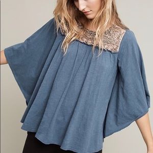 Anthropologie Deletta Josephine Embellished Top
